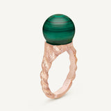 Anello Sfere con Malachite