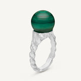 Anello Sfere con Malachite