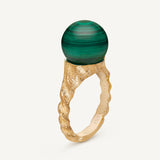 Anello Sfere con Malachite