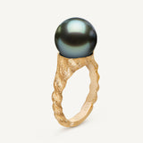 Anello Sfere con Perla nera di Tahiti
