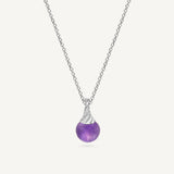Collana Sfere con Ametista viola