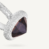 Anello Reverso con Quarzo Fumè