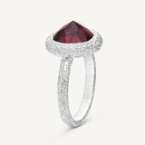 Anello Reverso con Granato rosso