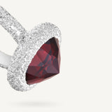 Anello Reverso con Granato rosso