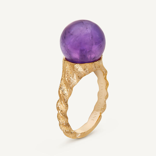 Purple Amethyst Sfere Ring