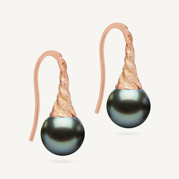 Tahiti Black Pearl Sfere Earrings